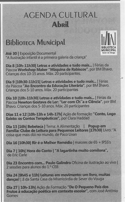 TV-abr.'19-p.11-Agenda Cultural [de] abril : Biblioteca Municipal.jpg