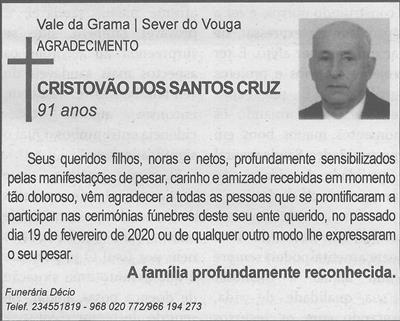 TV-mar.'20-p.17-Cristóvão dos Santos Cruz : Vale da Granja, Sever do Vouga : agradecimento.jpg