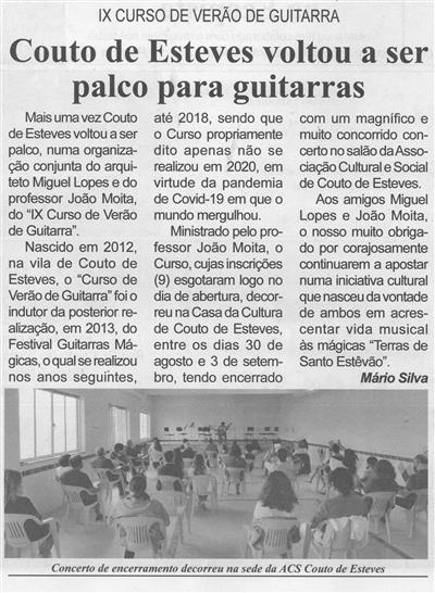 BV-2.ª set. '21-p. 2-Couto de Esteves voltou a ser palco para guitarras : IX curso de verão de guitarra.jpg