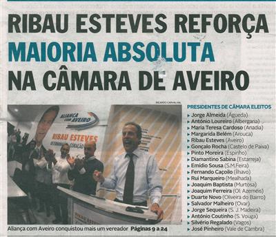 DA-02out'17-p.1-Ribau Esteves reforça maioria absoluta na Câmara de Aveiro : Aliança com Aveiro conquistou mais um vereador.jpg