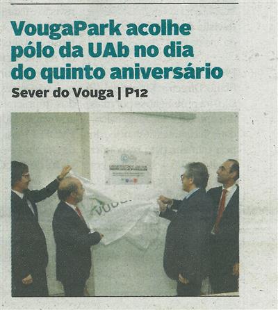 DA-01dez.'18-p.1-VougaPark acolhe Pólo da UAb no dia do quinto aniversário.jpg