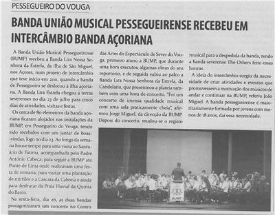 TV-ago13-p10-Banda União Musical Pessegueirense recebeu em intercâmbio banda açoreana