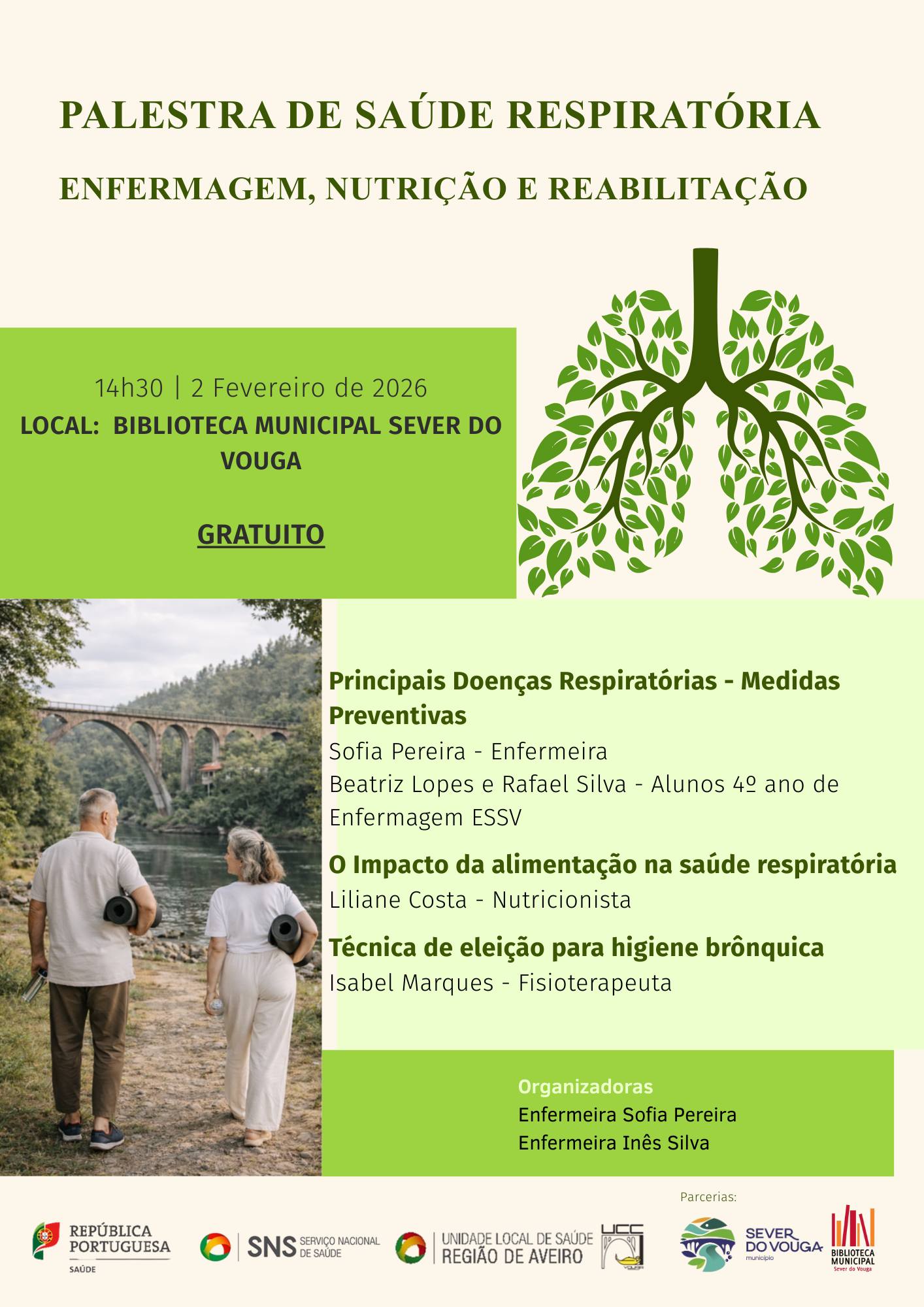 I Jornadas de Saúde Respiratória - Enfermagem, Nutrição e Reabilitação Centro de Saúde de Sever do Vouga