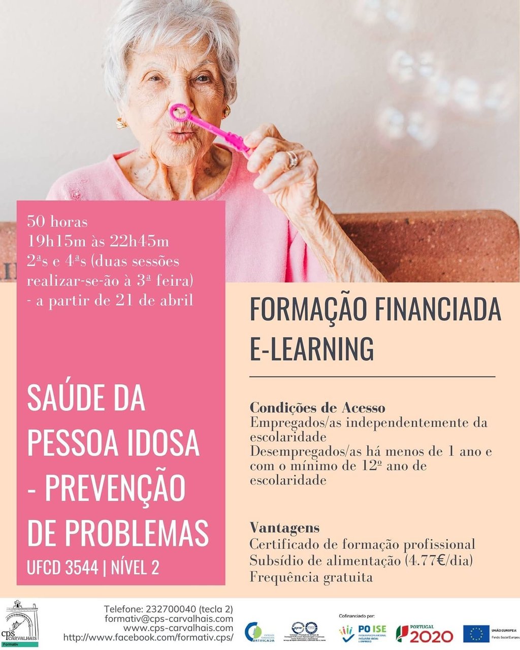 Formação - 21 de Abril - Saúde da pessoa idosa - prevenção de problemas