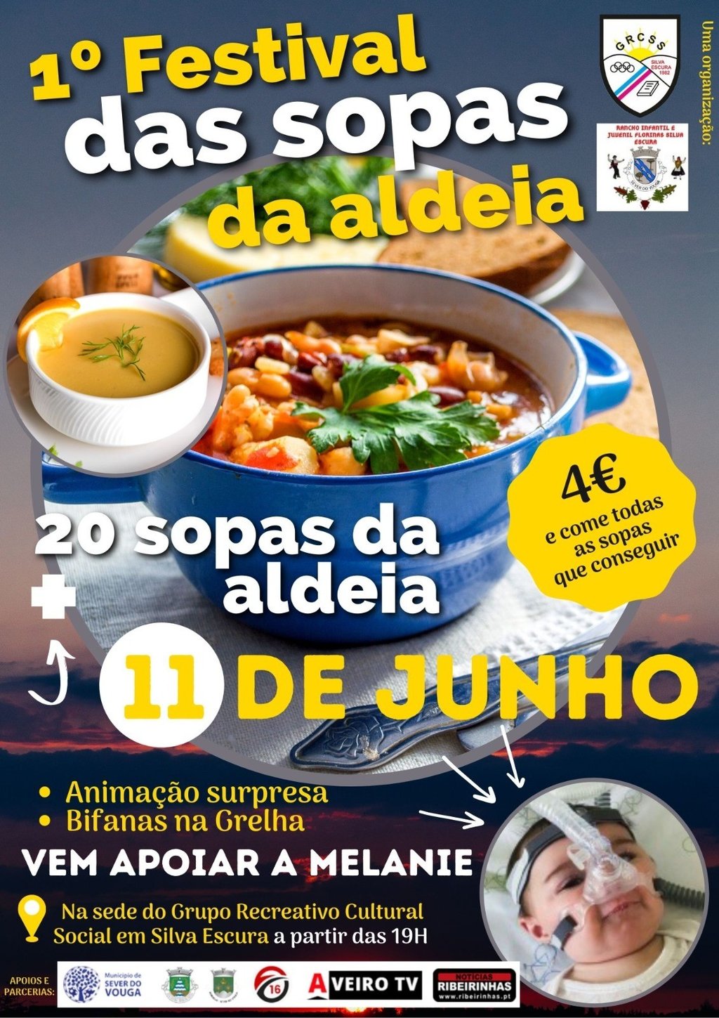 11 junho - 1º Festival das sopas da aldeia - em Silva Escura