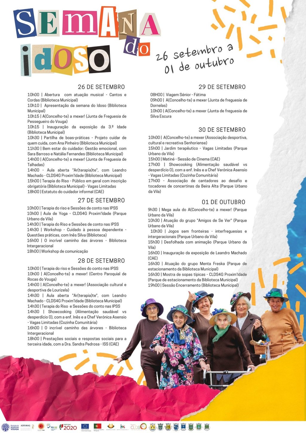 26,27,28, 29, 30 set e 1 out - Semana do Idoso - Porgrama